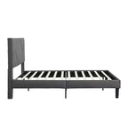 Bellemave Full Size Upholstered Platform Bed Frame with Headboard, Strong Wood Slat Support,No Box Spring Needed, Easy Assembly, Gray