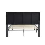 Bellemave Full Size Upholstered Platform Bed Frame with Headboard, Strong Wood Slat Support,No Box Spring Needed, Easy Assembly, Gray