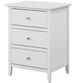 Versatile White Transitional Nightstand