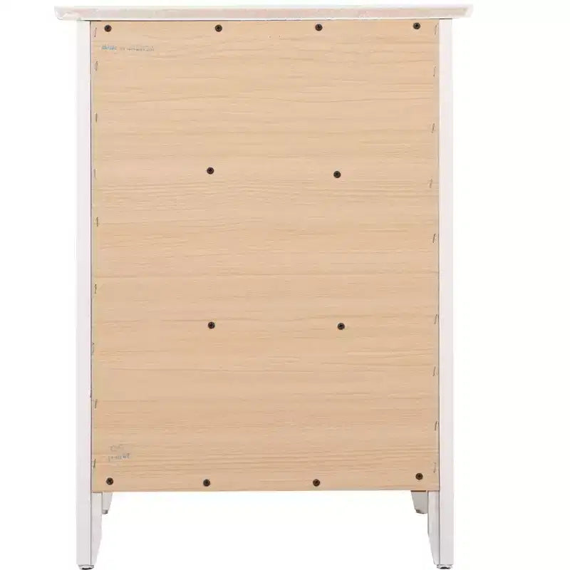 Versatile White Transitional Nightstand