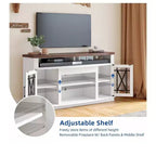 TV Stand with LED Lights for TVs up to 70 inch, Entertainment Center Media Console Cabinet with Glass Door for Living Room