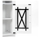 TV Stand with LED Lights for TVs up to 70 inch, Entertainment Center Media Console Cabinet with Glass Door for Living Room