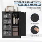 Celebalcony Multipurpose Bathroom Floor Cabinet, Freestanding Storage Organizer with 4 Drawers & Single Door, Adjustable Shelf, for Home Office
