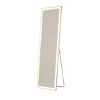HomeRoots 60 Clear Lighted Freestanding and Wall Mount Frameless Full Length Mirror