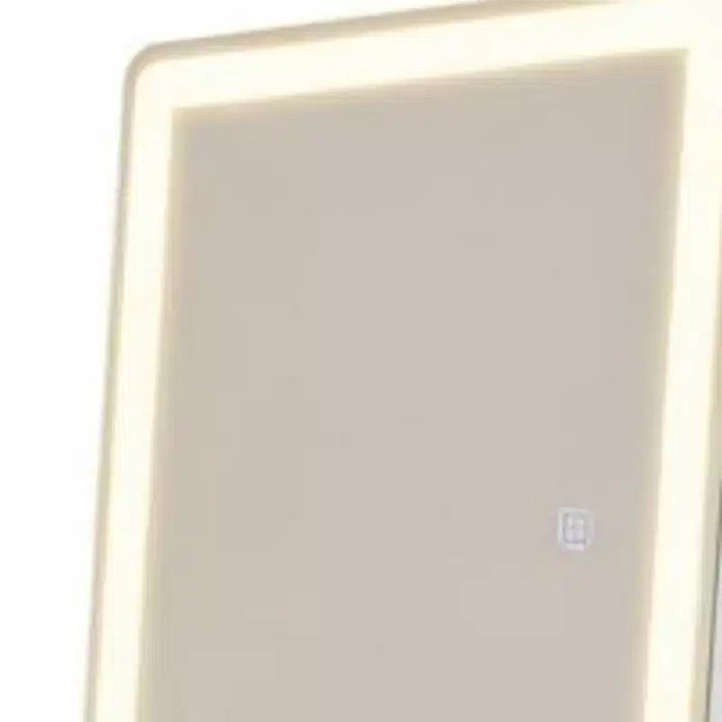 HomeRoots 60 Clear Lighted Freestanding and Wall Mount Frameless Full Length Mirror