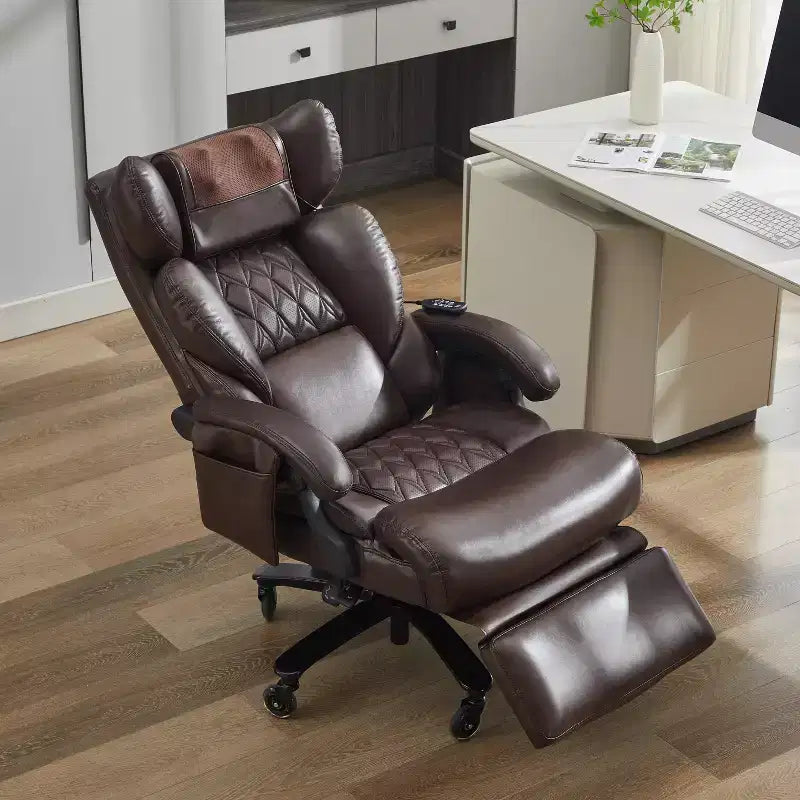 360Swivel Office Chair Ergonomic Massage Computer Chair High Back Gaming Chair Task Chair with Adjustable Back&Height, Universal Wheels - ModernLuxe