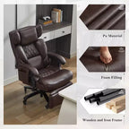 360Swivel Office Chair Ergonomic Massage Computer Chair High Back Gaming Chair Task Chair with Adjustable Back&Height, Universal Wheels - ModernLuxe