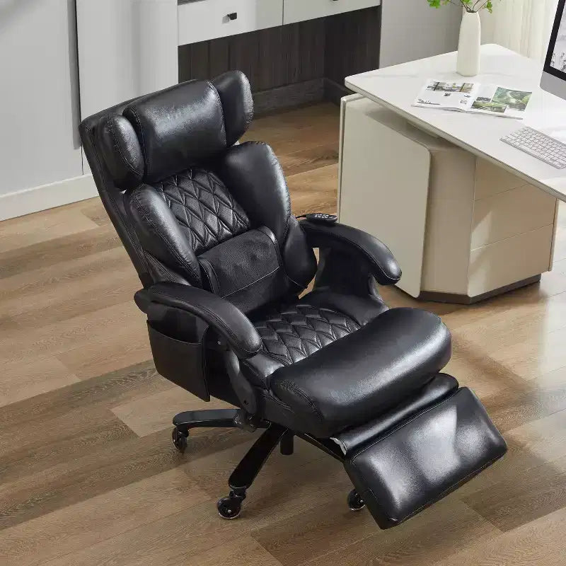 360Swivel Office Chair Ergonomic Massage Computer Chair High Back Gaming Chair Task Chair with Adjustable Back&Height, Universal Wheels - ModernLuxe