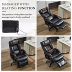 360Swivel Office Chair Ergonomic Massage Computer Chair High Back Gaming Chair Task Chair with Adjustable Back&Height, Universal Wheels - ModernLuxe