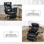 360Swivel Office Chair Ergonomic Massage Computer Chair High Back Gaming Chair Task Chair with Adjustable Back&Height, Universal Wheels - ModernLuxe