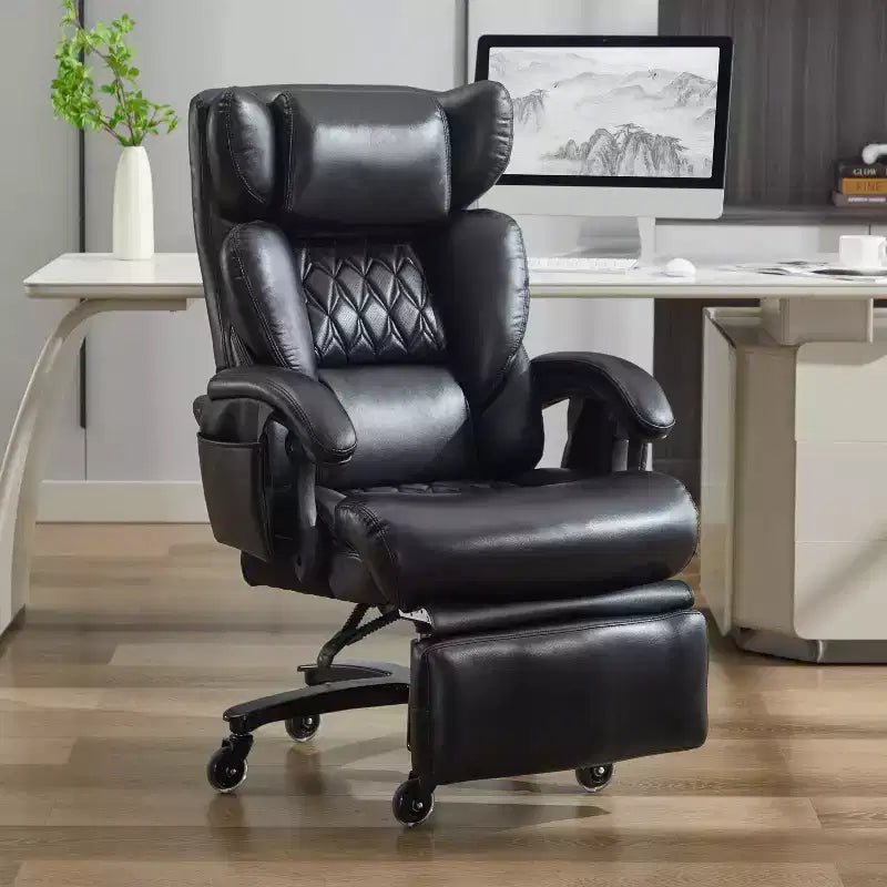 360Swivel Office Chair Ergonomic Massage Computer Chair High Back Gaming Chair Task Chair with Adjustable Back&Height, Universal Wheels - ModernLuxe