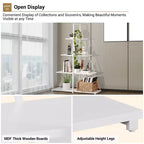 4-Tier Ladder Bookshelf, Versatile A-Shaped Bookcase, Tall Ladder Storage Organizer,Industrial Metal Frame Display Shelf for Living Room, Home Office