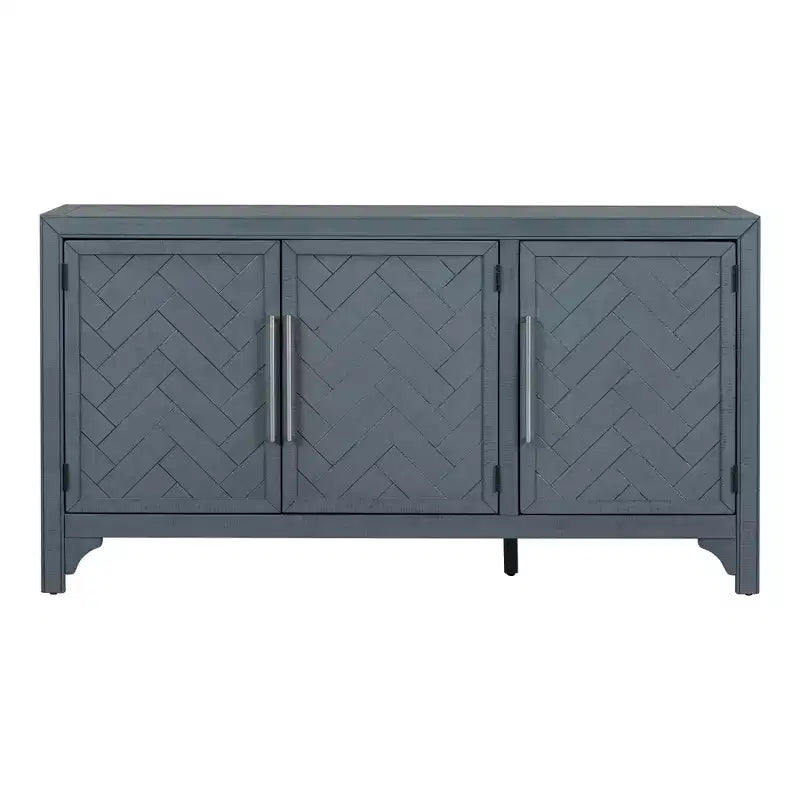 Farmhouse Style Sideboard Cabinet with Adjustable Shelves, Retro Buffet Table for Living Room, Entrance, Study