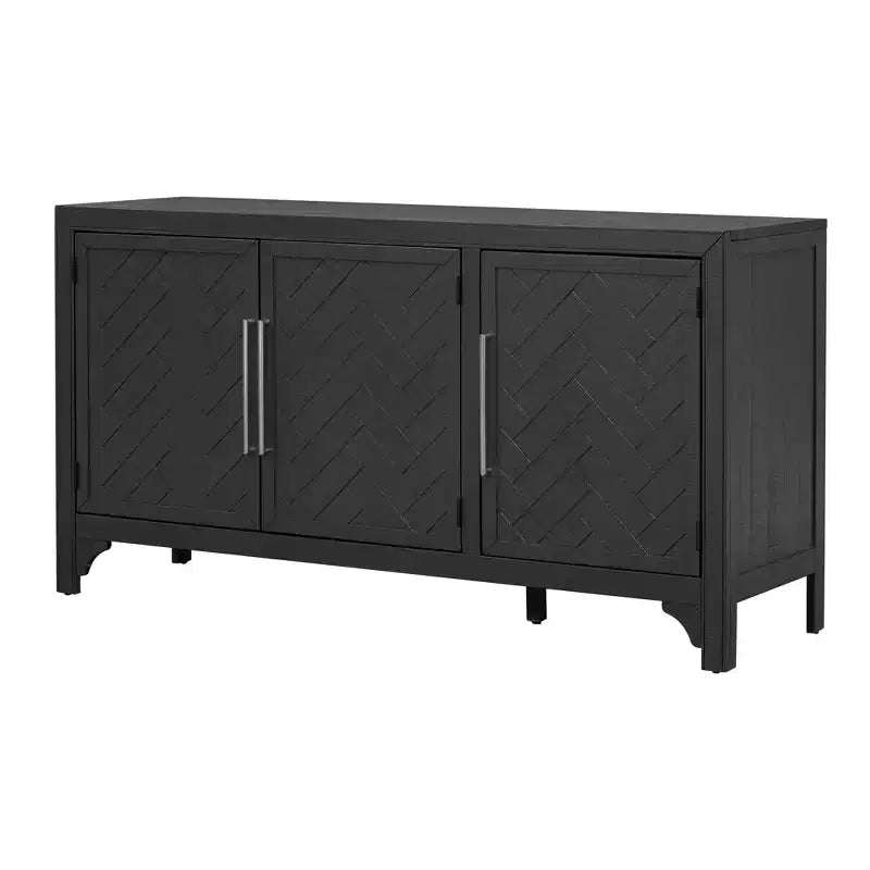 Farmhouse Style Sideboard Cabinet with Adjustable Shelves, Retro Buffet Table for Living Room, Entrance, Study
