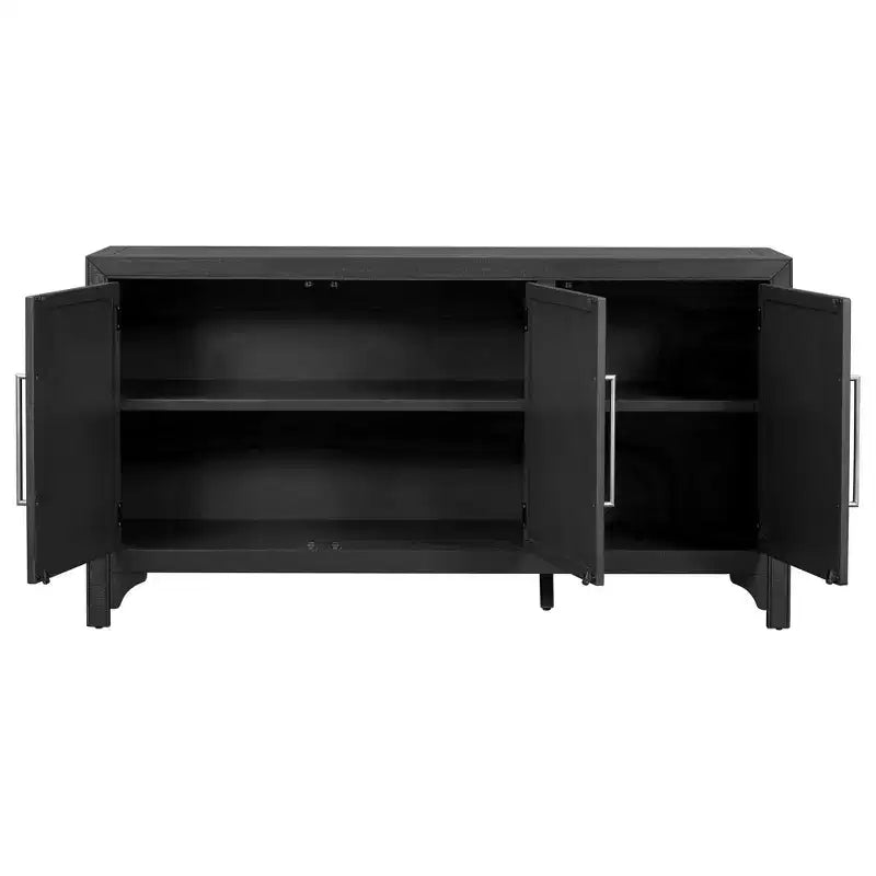 Farmhouse Style Sideboard Cabinet with Adjustable Shelves, Retro Buffet Table for Living Room, Entrance, Study