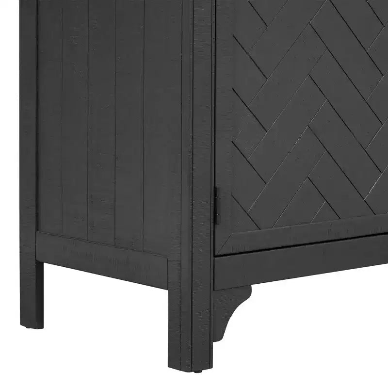 Farmhouse Style Sideboard Cabinet with Adjustable Shelves, Retro Buffet Table for Living Room, Entrance, Study