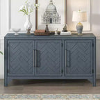Farmhouse Style Sideboard Cabinet with Adjustable Shelves, Retro Buffet Table for Living Room, Entrance, Study