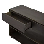 Wood Console Table with Storage, Vintage Entryway Table Drawers and Shelves for Entryway and Hallway