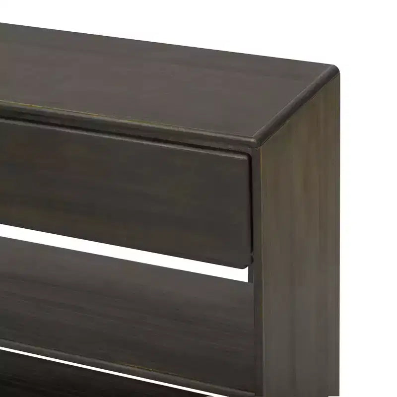 Wood Console Table with Storage, Vintage Entryway Table Drawers and Shelves for Entryway and Hallway
