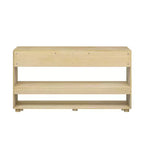 Wood Console Table with Storage, Vintage Entryway Table Drawers and Shelves for Entryway and Hallway