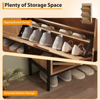 3 Flip Drawers Shoe Cabinet with 1 Pull-Out Drawer, Shoe Cabinet, Freestanding Shoe Rack Organizer for Entryway