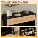 3 Flip Drawers Shoe Cabinet with 1 Pull-Out Drawer, Shoe Cabinet, Freestanding Shoe Rack Organizer for Entryway