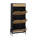 3 Flip Drawers Shoe Cabinet with 1 Pull-Out Drawer, Shoe Cabinet, Freestanding Shoe Rack Organizer for Entryway