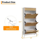 3 Flip Drawers Shoe Cabinet with 1 Pull-Out Drawer, Shoe Cabinet, Freestanding Shoe Rack Organizer for Entryway