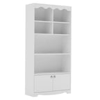 Tall Bookshelf,5-Tier Book Shelf Storage Organizer, 63 Inch Wood Bookcase With 2 Cabinets, Shelves,Display Shelf for Bedroom, Living Room, Office