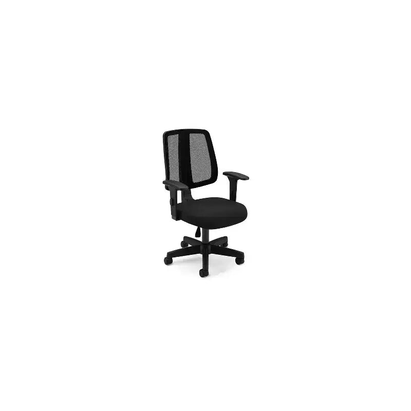 HomeStock 42 in.H Adjustable Height Black Faux Leather Seat Material with Adjustable Tilt Office Chairs