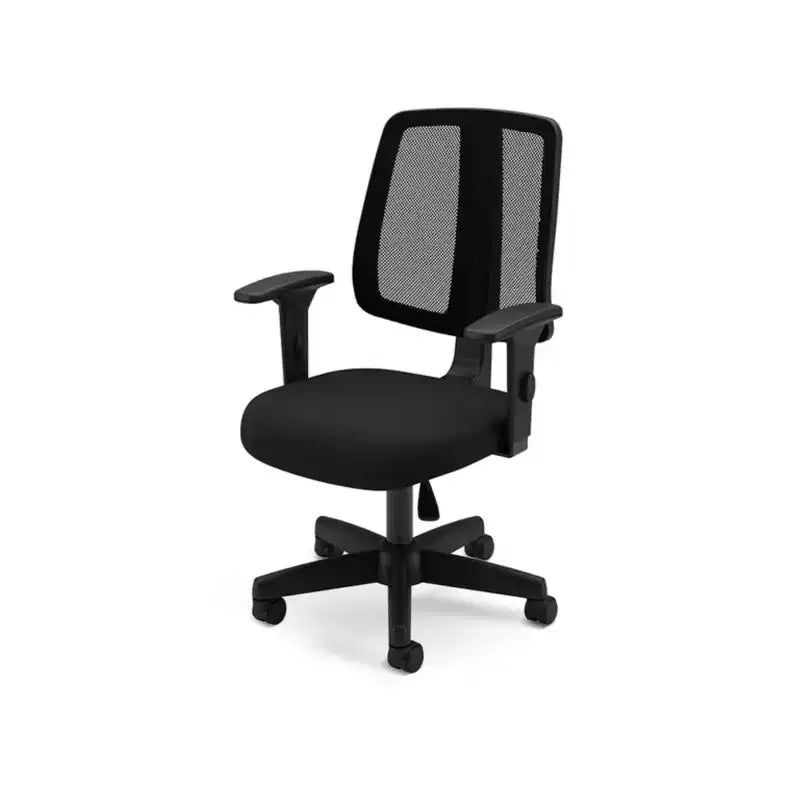 HomeStock 42 in.H Adjustable Height Black Faux Leather Seat Material with Adjustable Tilt Office Chairs