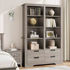 72 in Tall Bookcase, Bookcase and Bookshelves with Storage, Modern Book Shelf Large Freestanding Display Storage Shelves for Home Office
