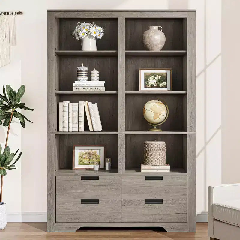 72 in Tall Bookcase, Bookcase and Bookshelves with Storage, Modern Book Shelf Large Freestanding Display Storage Shelves for Home Office