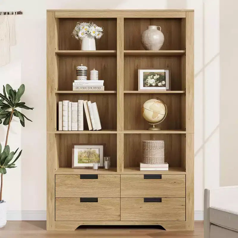 72 in Tall Bookcase, Bookcase and Bookshelves with Storage, Modern Book Shelf Large Freestanding Display Storage Shelves for Home Office