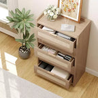 5 Drawer Dresser for Bedroom, Wooden Entryway Rattan Chest of Drawers Large Clothes Storage Cabinet Boho Night Stand