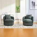 360 Swivel Accent Chair Barrel Chair Single Club Sofa Chair Upholstered Armchair Round Reading Chair - ModernLuxe