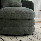 360 Swivel Accent Chair Barrel Chair Single Club Sofa Chair Upholstered Armchair Round Reading Chair - ModernLuxe