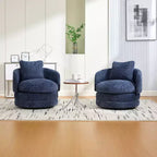 360 Swivel Accent Chair Barrel Chair Single Club Sofa Chair Upholstered Armchair Round Reading Chair - ModernLuxe