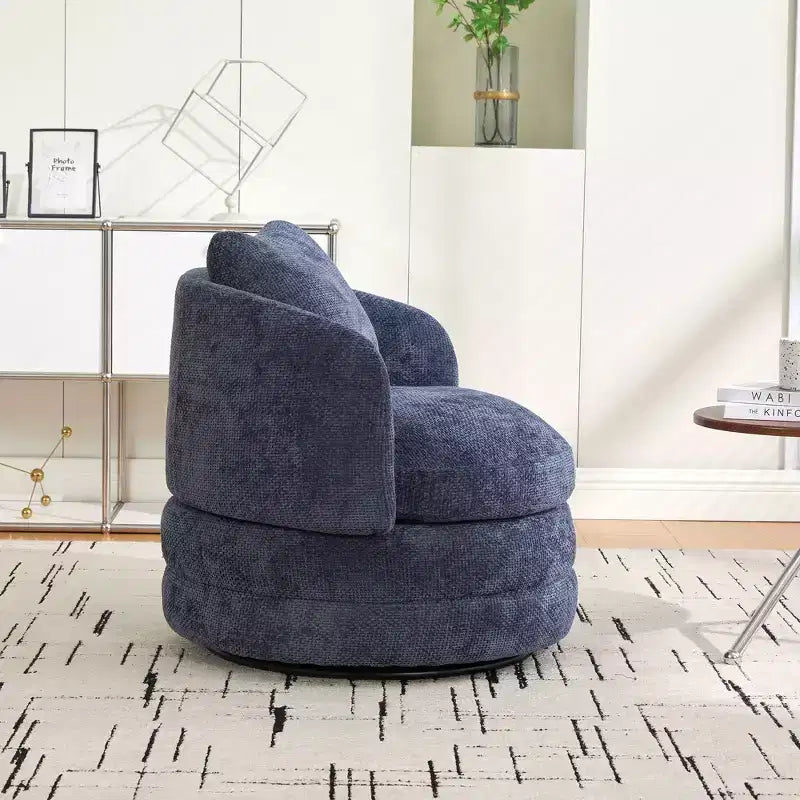 360 Swivel Accent Chair Barrel Chair Single Club Sofa Chair Upholstered Armchair Round Reading Chair - ModernLuxe