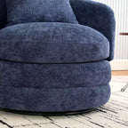 360 Swivel Accent Chair Barrel Chair Single Club Sofa Chair Upholstered Armchair Round Reading Chair - ModernLuxe
