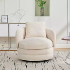 360 Swivel Accent Chair Barrel Chair Single Club Sofa Chair Upholstered Armchair Round Reading Chair - ModernLuxe