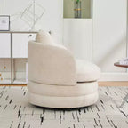 360 Swivel Accent Chair Barrel Chair Single Club Sofa Chair Upholstered Armchair Round Reading Chair - ModernLuxe