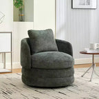 360 Swivel Accent Chair Barrel Chair Single Club Sofa Chair Upholstered Armchair Round Reading Chair - ModernLuxe