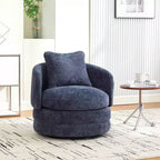 360 Swivel Accent Chair Barrel Chair Single Club Sofa Chair Upholstered Armchair Round Reading Chair - ModernLuxe