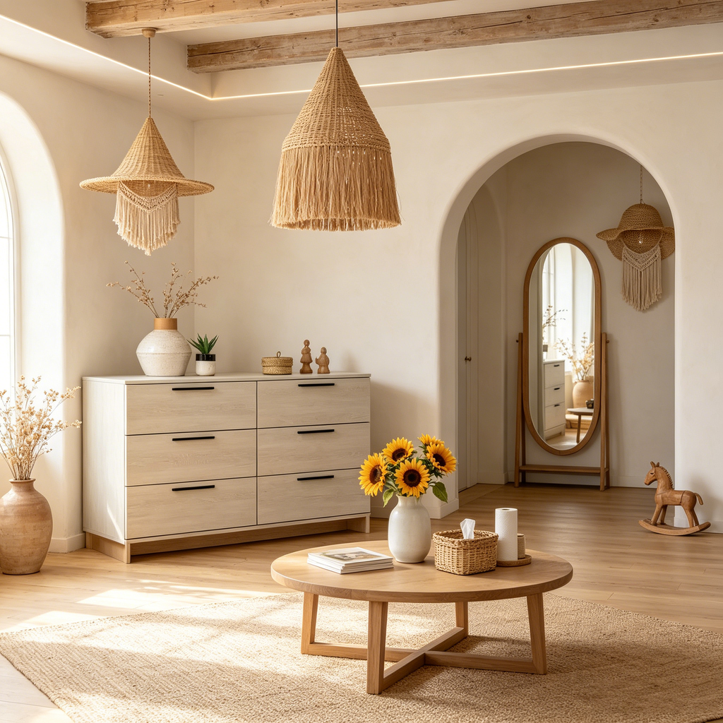 Commode double 6 tiroirs chêne South Shore