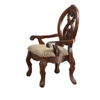 2pc 28" Picardy PU Chairs Honey Oak - Acme Furniture