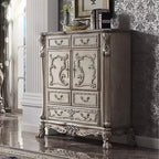 43" Dresden Chest Vintage Bone White - Acme Furniture: 5-Drawer Wood Storage for Bedroom, No Assembly Required