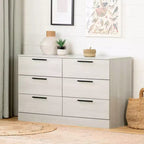 Step One Essential 6 Drawer Double Dresser Oak - South Shore
