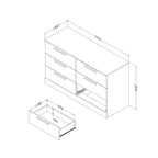 Step One Essential 6 Drawer Double Dresser Oak - South Shore