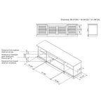 Sartell 4 Door TV Stand for TVs up to 75" Reclaimed Oak - HOMES: Inside + Out: Farmhouse Style, Adjustable Shelves, Mesh Doors